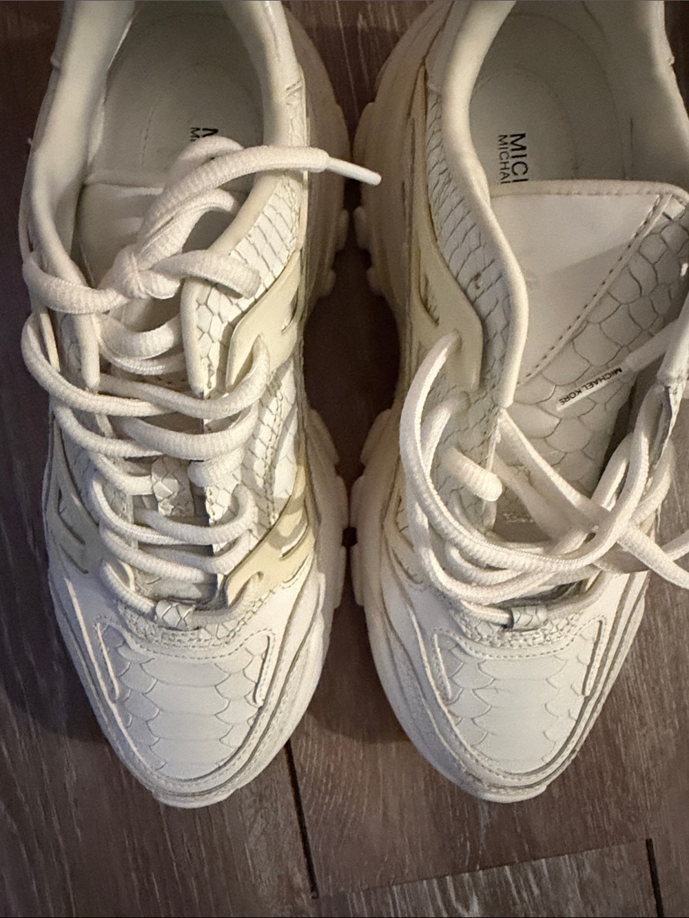 MICHAEL Michael Kors White Kids' Chunky Lace-Up Sneakers